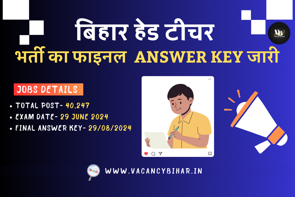 BPSC Head Teacher Final Answer Key 2024