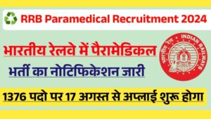 RRB Paramedical Recruitment 2024