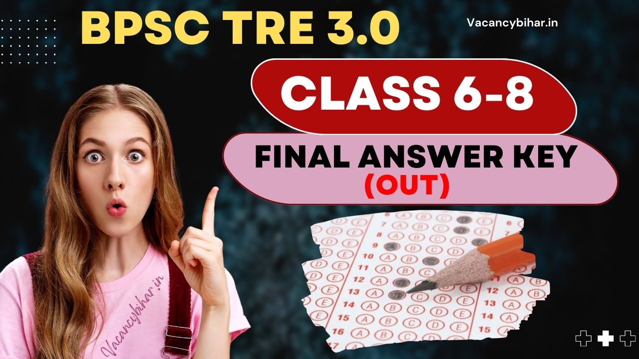 BPSC TRE 3 Class 6 to 8 Final Answer Key 2024