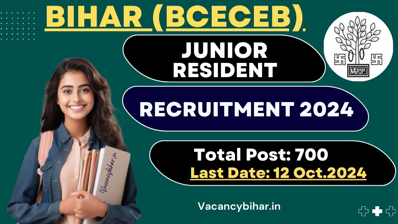 Bihar Junior Resident Recruitment Online Form 2024