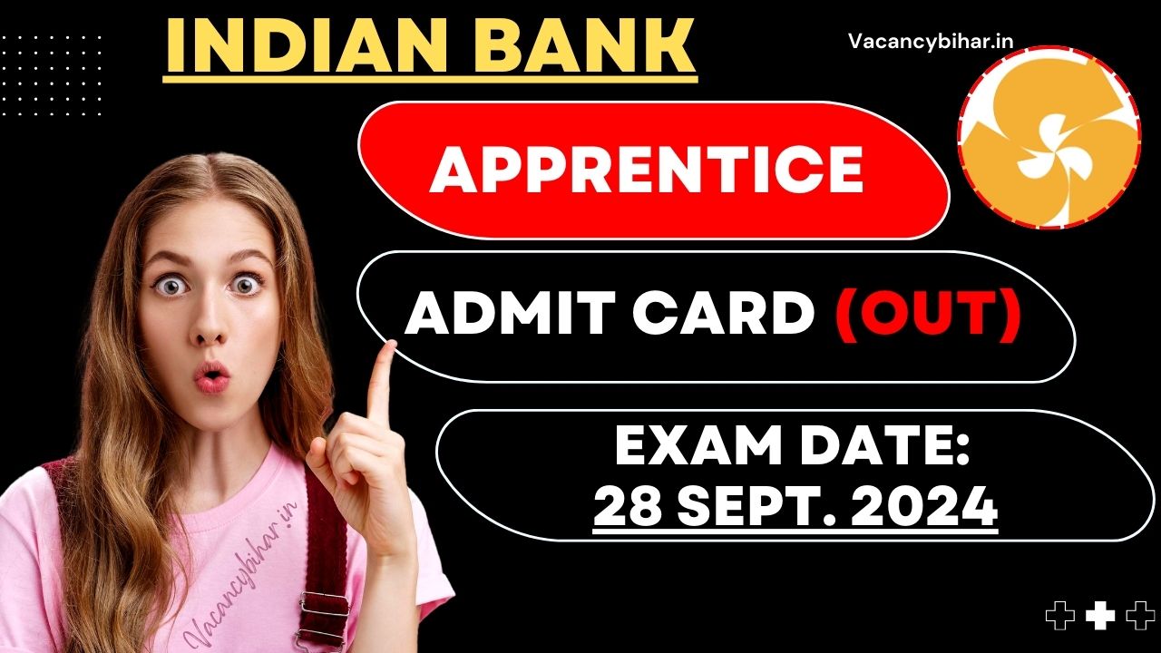 Indian Bank Apprentice Admit Card 2024