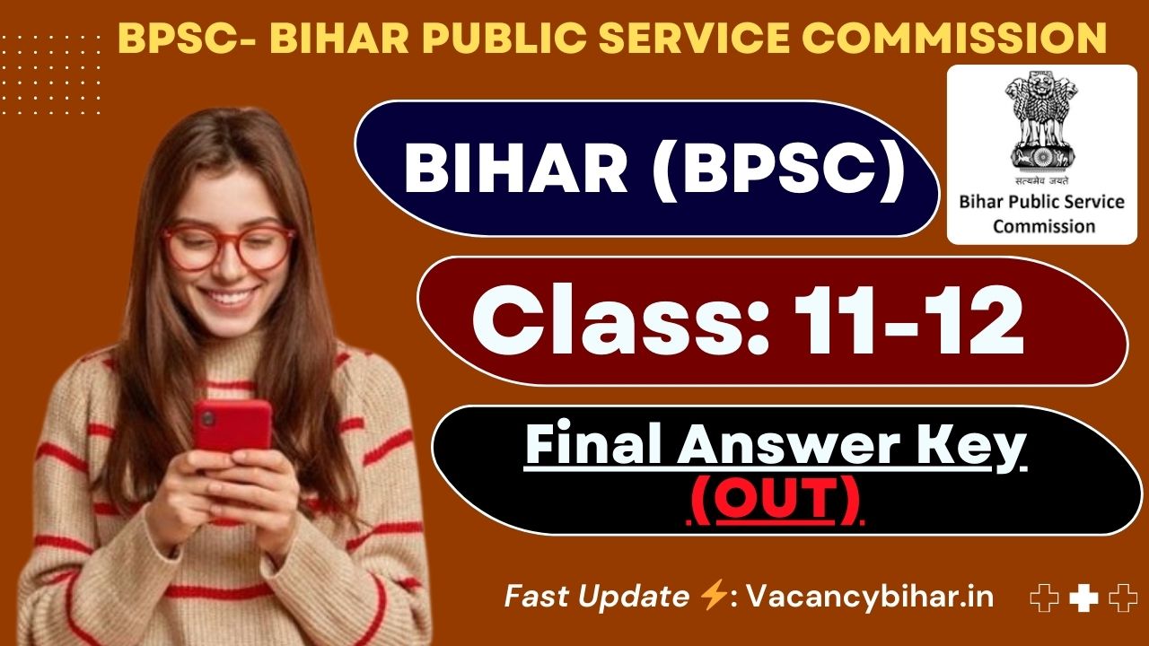 BPSC TRE 3 Class 11 to 12 Final Answer Key 2024