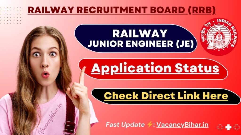 RRB JE Application Status 2024
