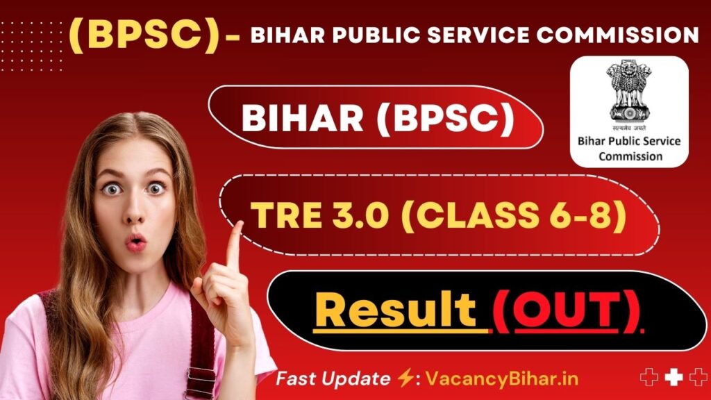 BPSC TRE 3 Class 6 to 8 Result 2024