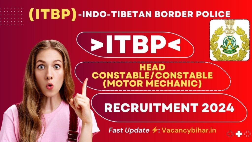 ITBP Motor Mechanic Recruitment 2024