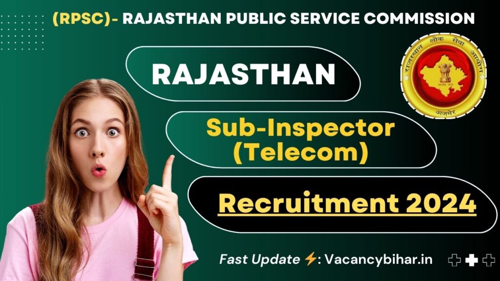 Rajasthan Police SI Telecom Recruitment 2024