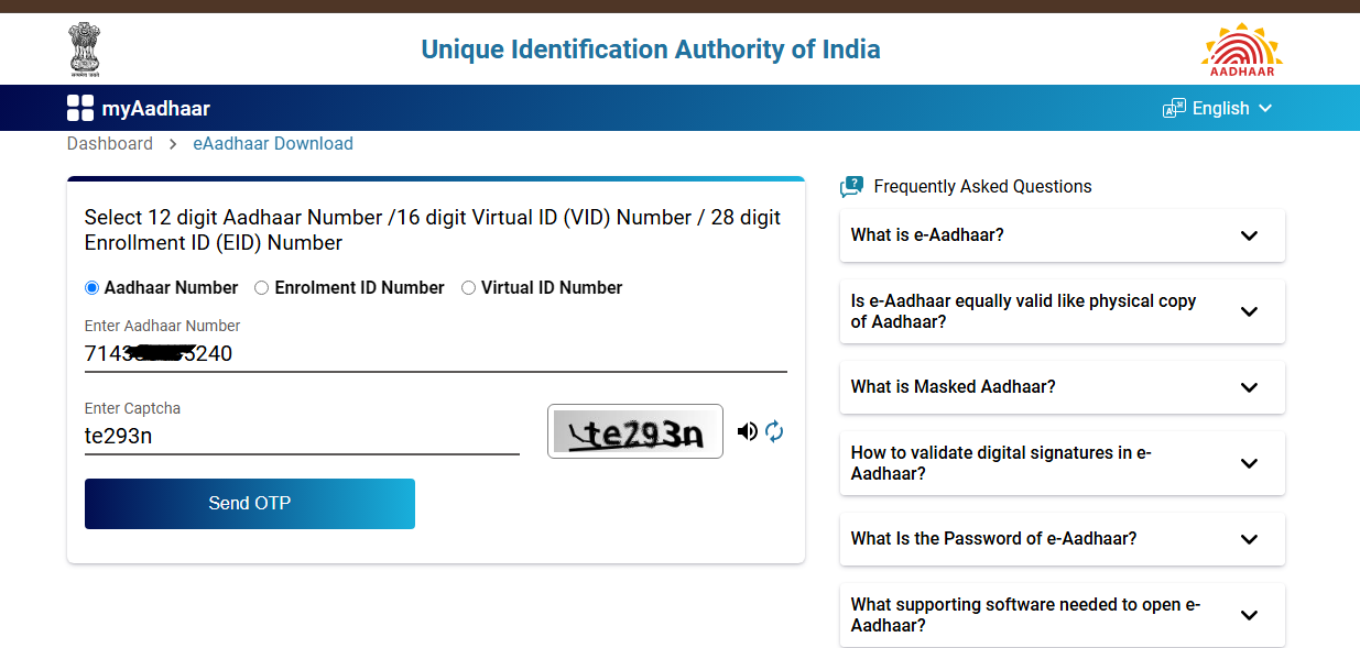 Aadhar Card Download PDF 2025