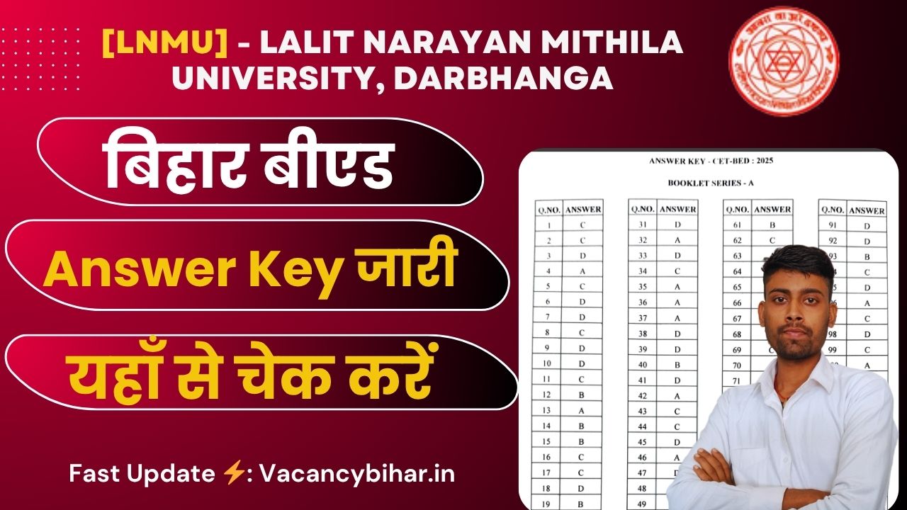 Bihar CET Bed Answer Key 2025