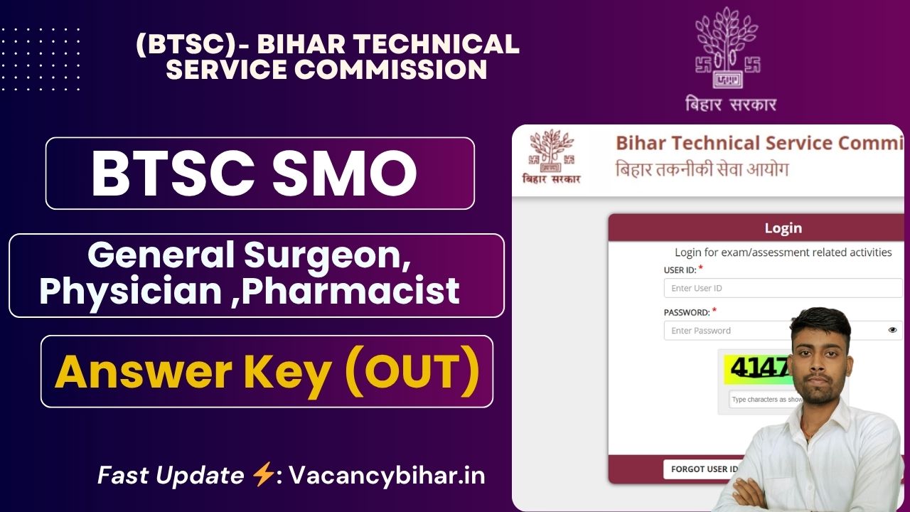 BTSC SMO Answer Key 2025