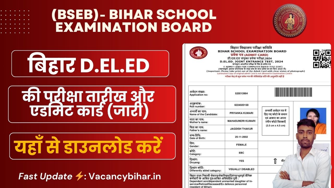 Bihar DElEd Admit Card 2025