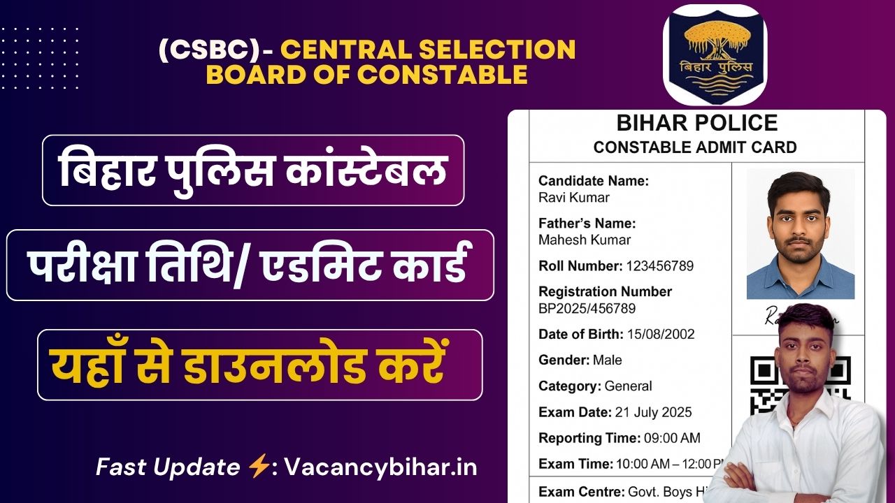 Bihar Police Constable Admit Card 2025