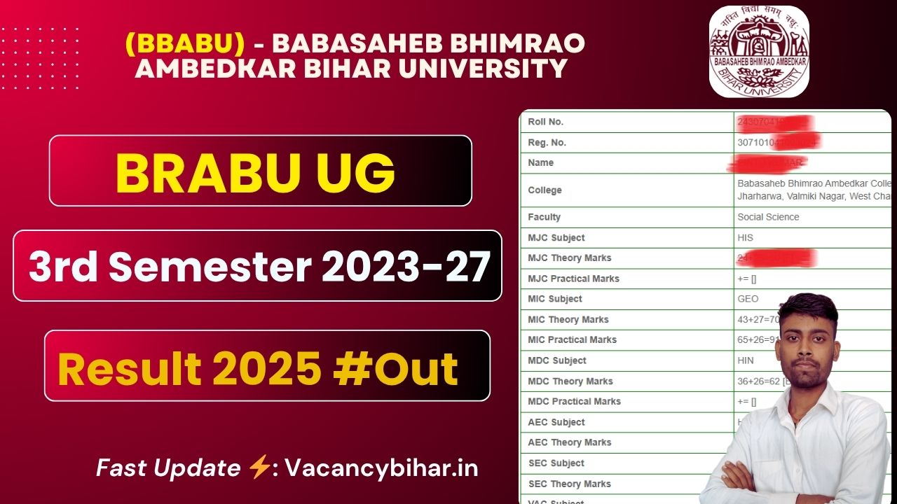 BRABU UG 3rd Semester Result 2023-27