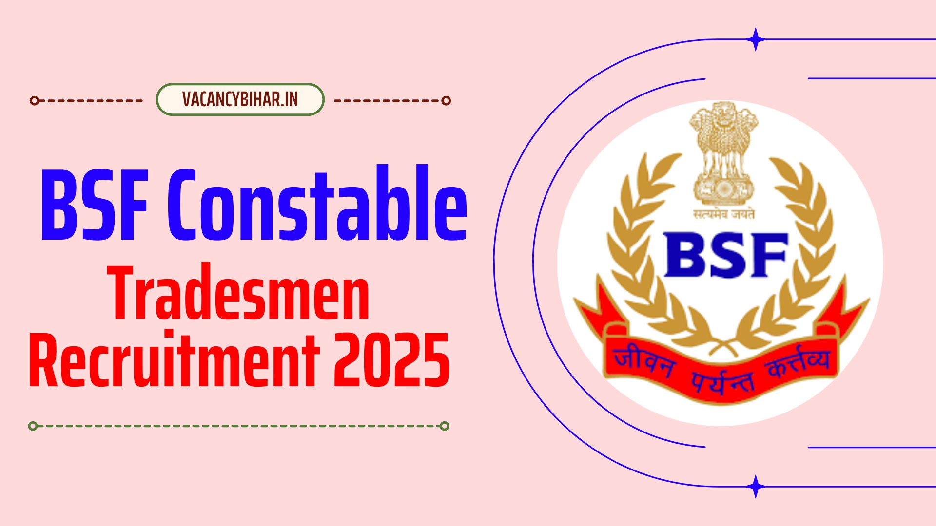 BSF Constable Tradesmen Recruitment 2025