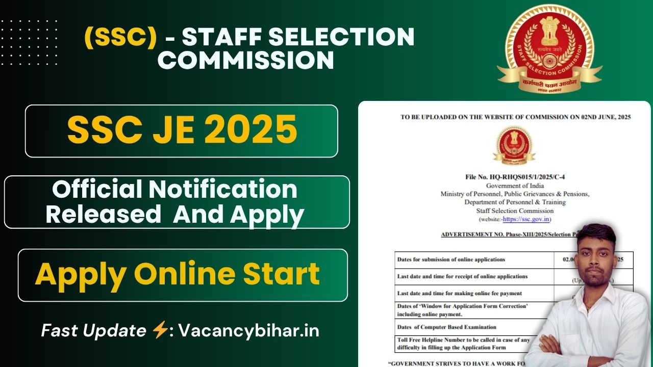 SSC JE Recruitment 2025