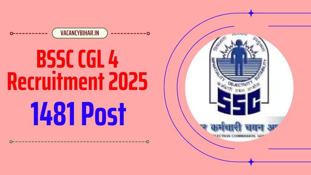 BSSC CGL 4 Recruitment 2025