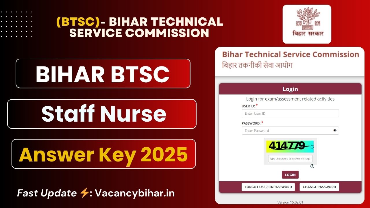 BTSC Staff Nurse Answer Key 2025