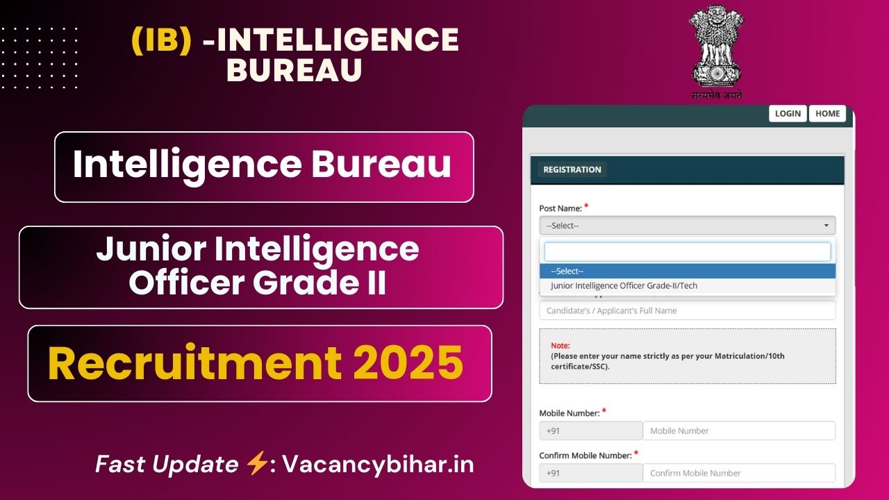 IB Junior Intelligence Officer Grade II Recruitment 2025