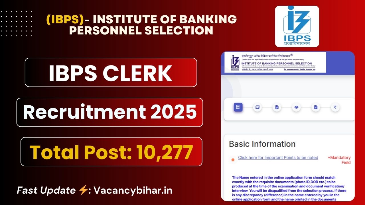 IBPS Clerk Recruitment 2025