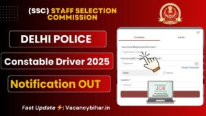 Delhi Police Constable Driver Recruitment 2025