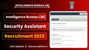 IB Security Assistant (Motor Transport) Recruitment 2025