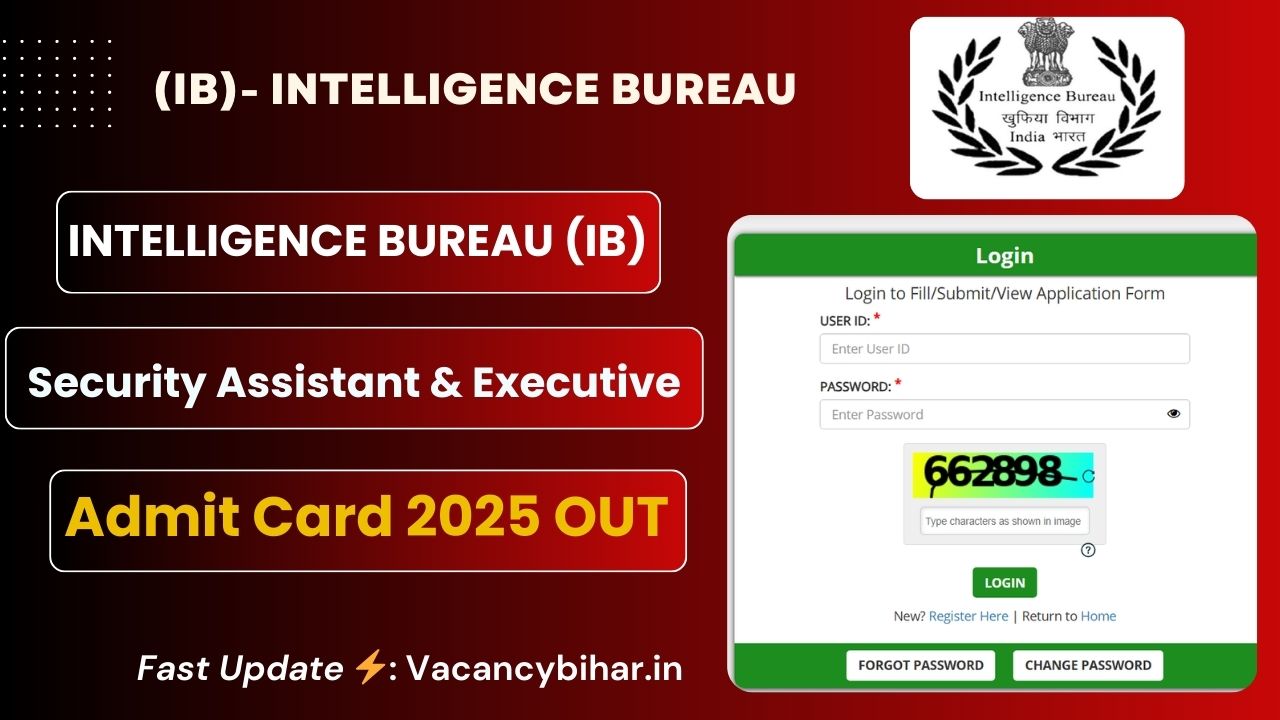 IB Security Assistant/Executive Admit Card 2025