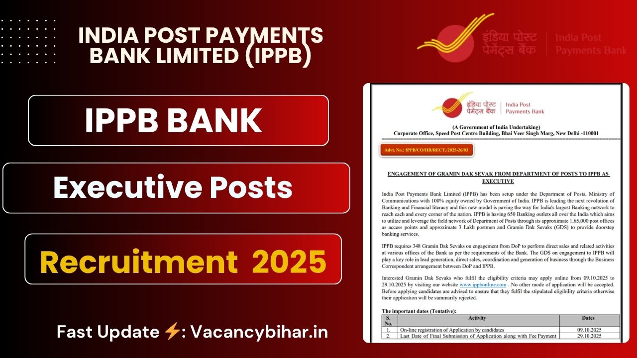 IPPB Bank Executive Recruitment 2025