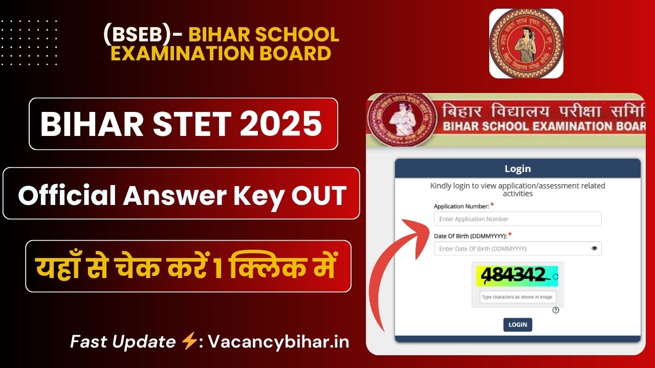 Bihar STET Answer Key 2025