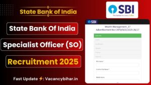 SBI Bank SO Recruitment 2025