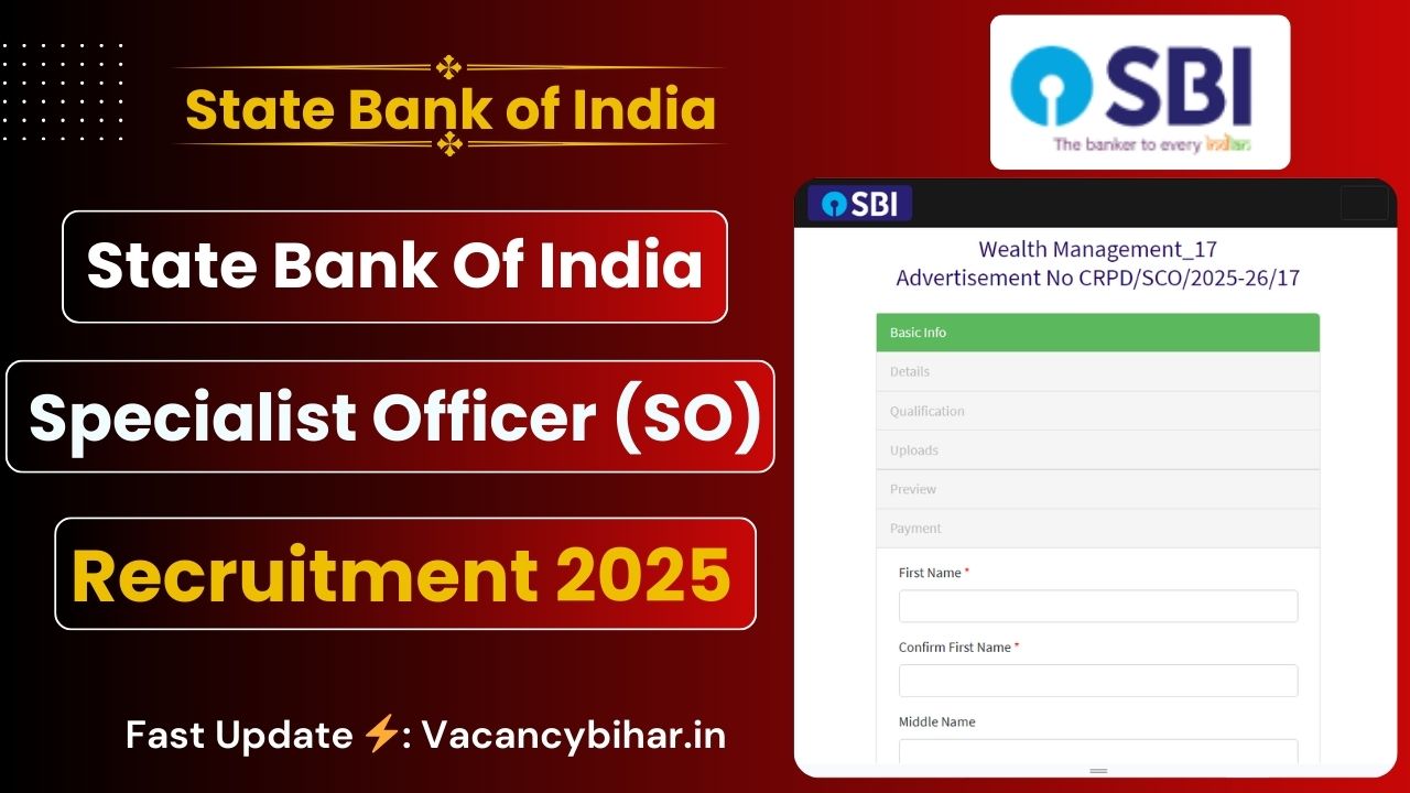 SBI Bank SO Recruitment 2025